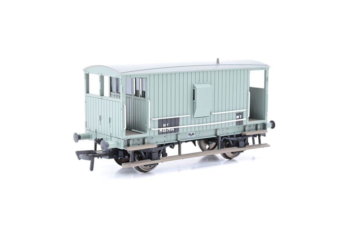 Bachmann OO Gauge 38-550 Midland Brake Van BR Grey (With Duckets) - Bo