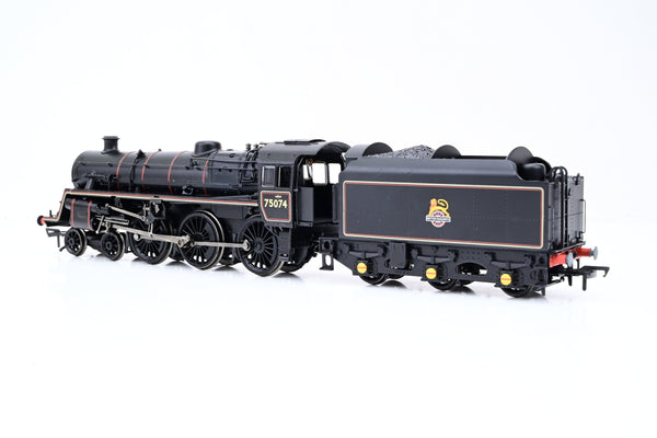 Bachmann OO Gauge 31-117DC Standard Class 4MT No.75074 BR1B Tender BR Lined Black Early Emblem - DCC Fitted, Boxed