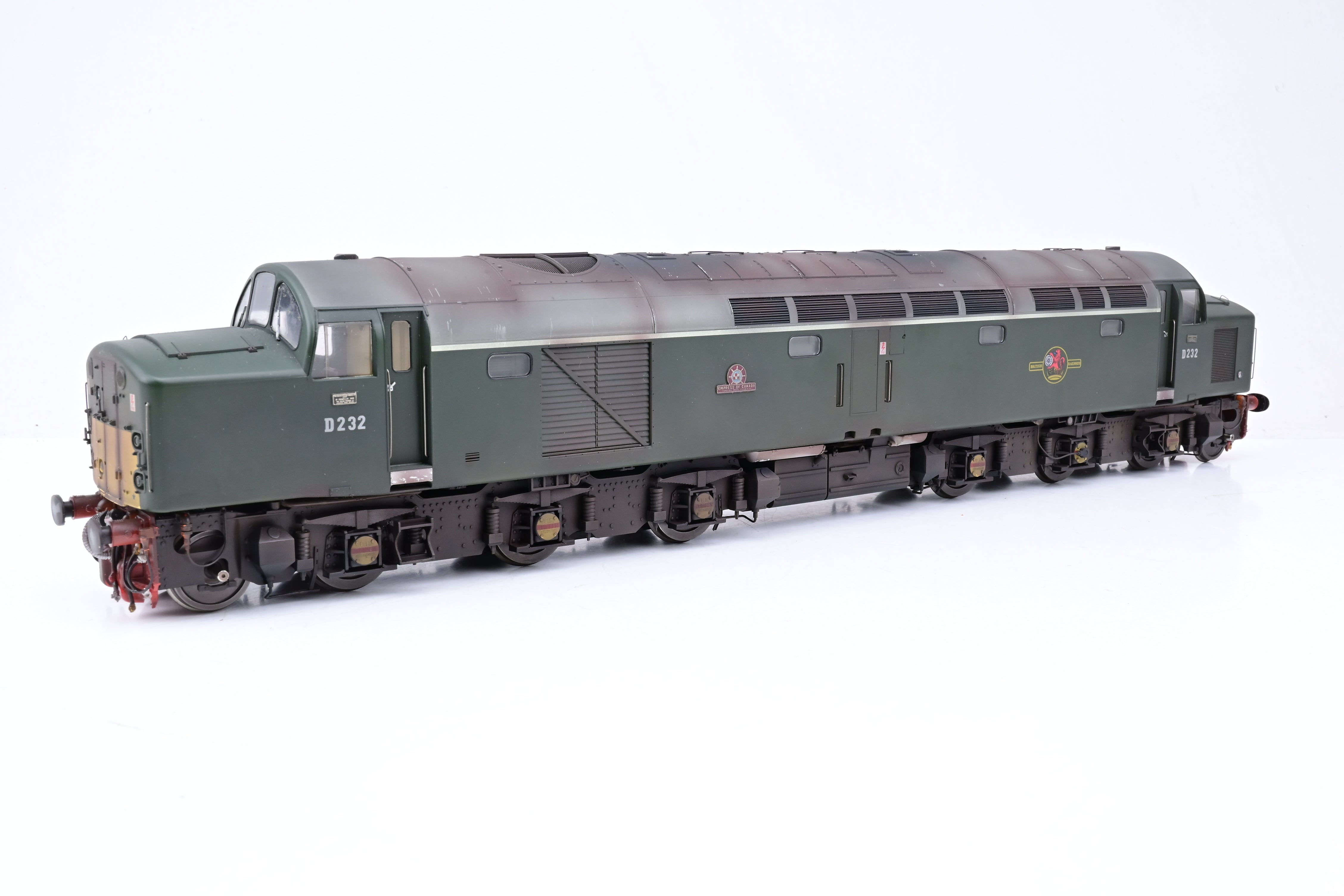 Heljan 7mm O Gauge 40501 Class 40 BR Green Small Yellow Panels (Weathe