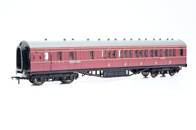 Bachmann OO Gauge 34-226B 57ft Corridor Brake End Crimson LMS No.5328