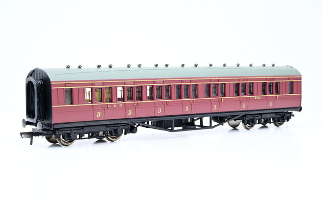 Bachmann OO Gauge 34-251 57ft Corridor 1st/3rd Maroon LMS