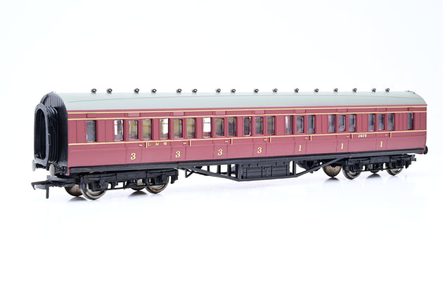 Bachmann OO Gauge 34-251B 57ft Corridor 1st/3rd Crimson LMS No.3605
