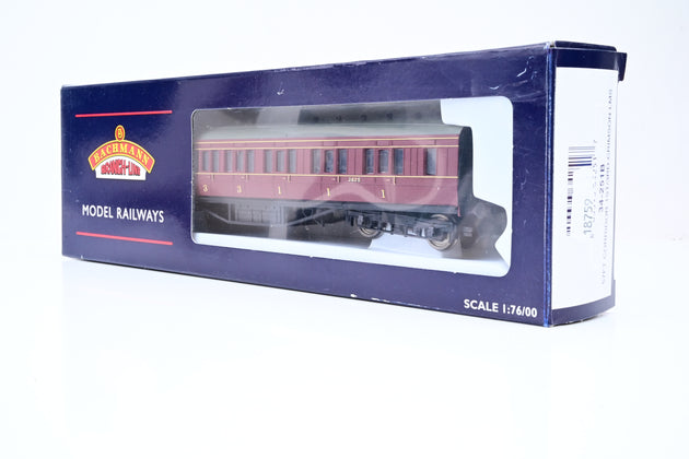 Bachmann OO Gauge 34-251B 57ft Corridor 1st/3rd Crimson LMS No.3605