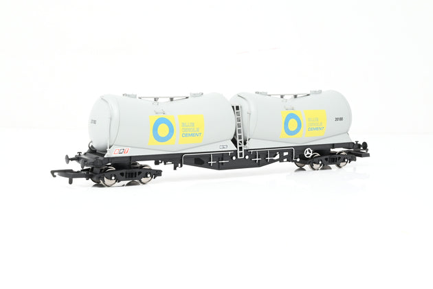 Hornby OO Gauge R6311 PDA Depressed Centre Wagon 'Blue Circle Cement' No.20180