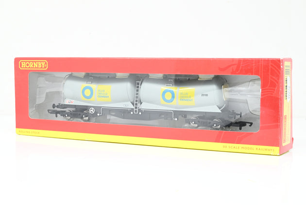 Hornby OO Gauge R6311 PDA Depressed Centre Wagon 'Blue Circle Cement' No.20180