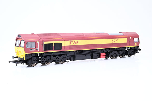 Hornby OO Gauge R2520 EWS Maroon & Gold Class 59 No.59201 'Vale of York' - Boxed