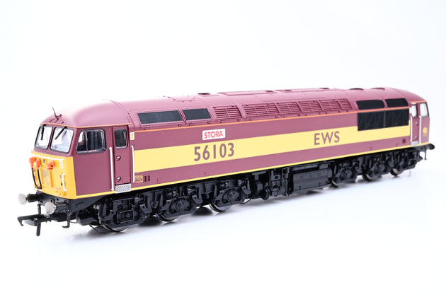 Hornby OO Gauge R2750 EWS Maroon & Gold Class 56 No.56103 'Stora' - Boxed