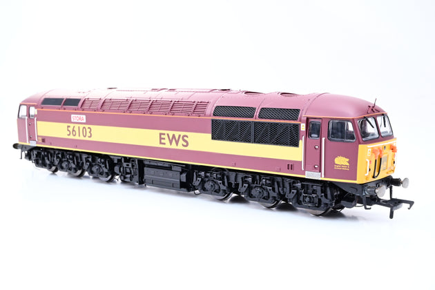 Hornby OO Gauge R2750 EWS Maroon & Gold Class 56 No.56103 'Stora' - Boxed
