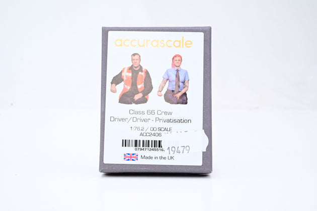 Accurascale OO Gauge ACC2406 Class 66 Crew Figure Pack w/ Driver & Secondman (Privatisation Era) - Boxed