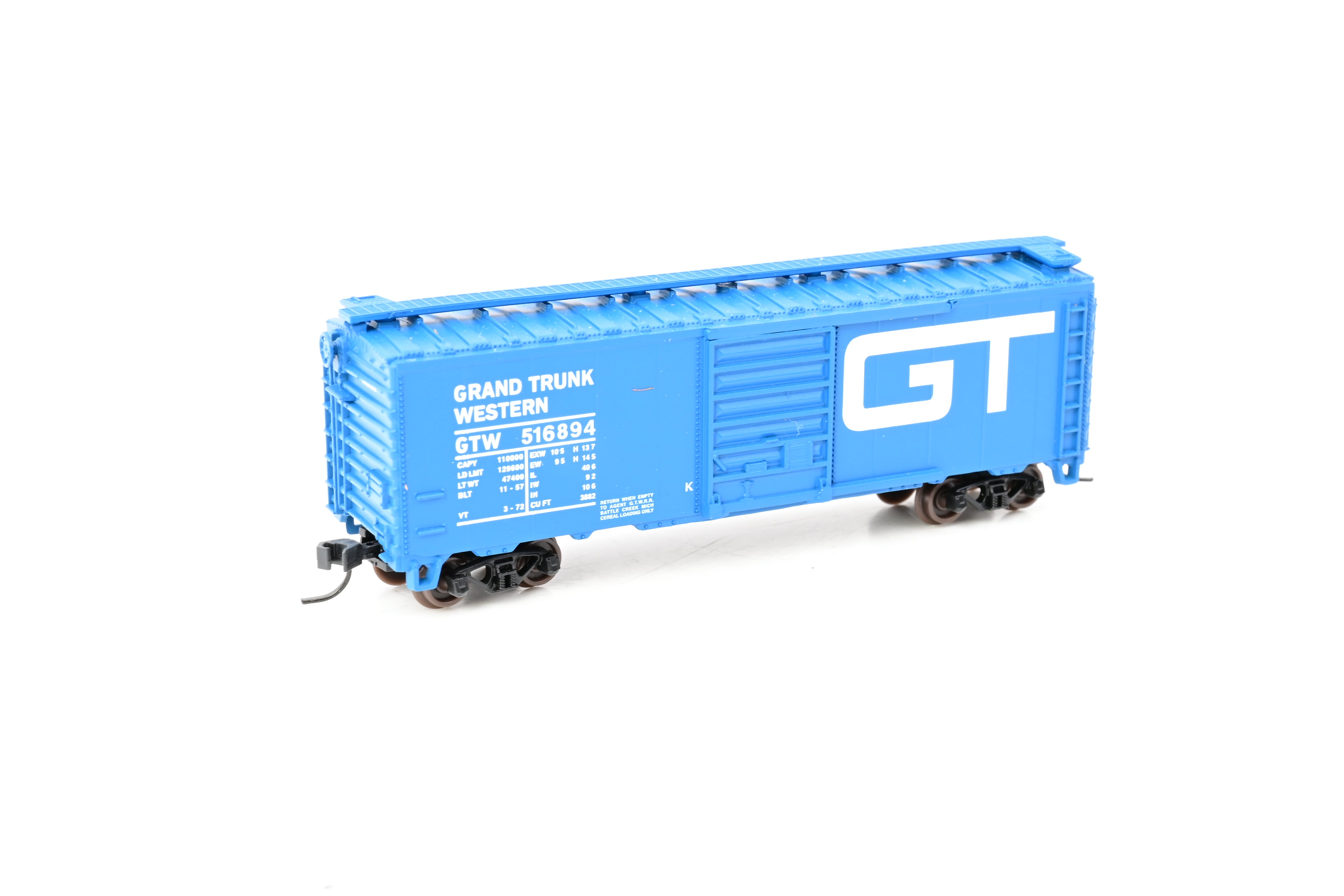Atlas N Gauge 34084 40' Box Car Grand Trunk Western no.516894 - Boxed