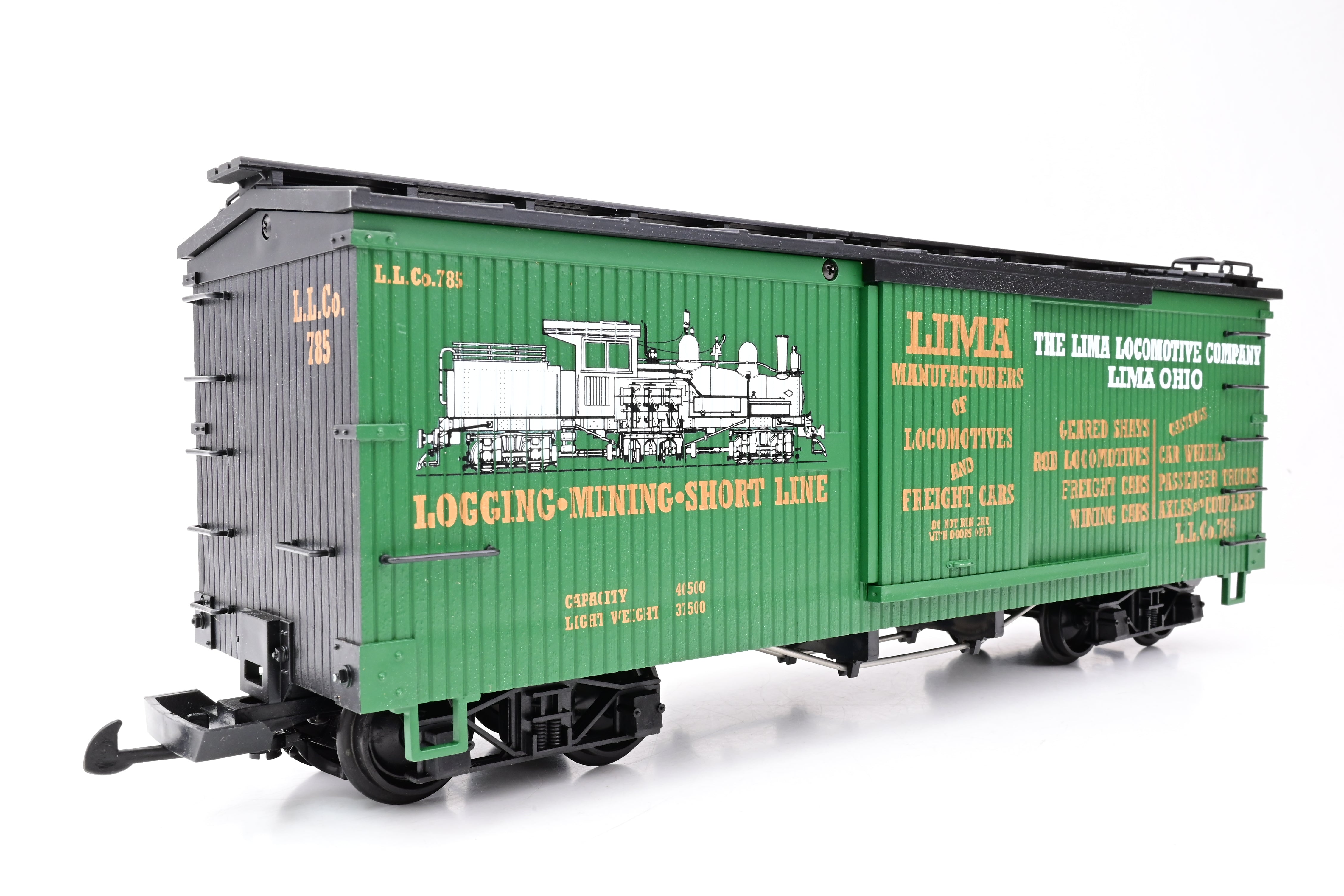 USA Trains G Gauge R19038 Lima Locomotive Works Wood Box Car - Boxed