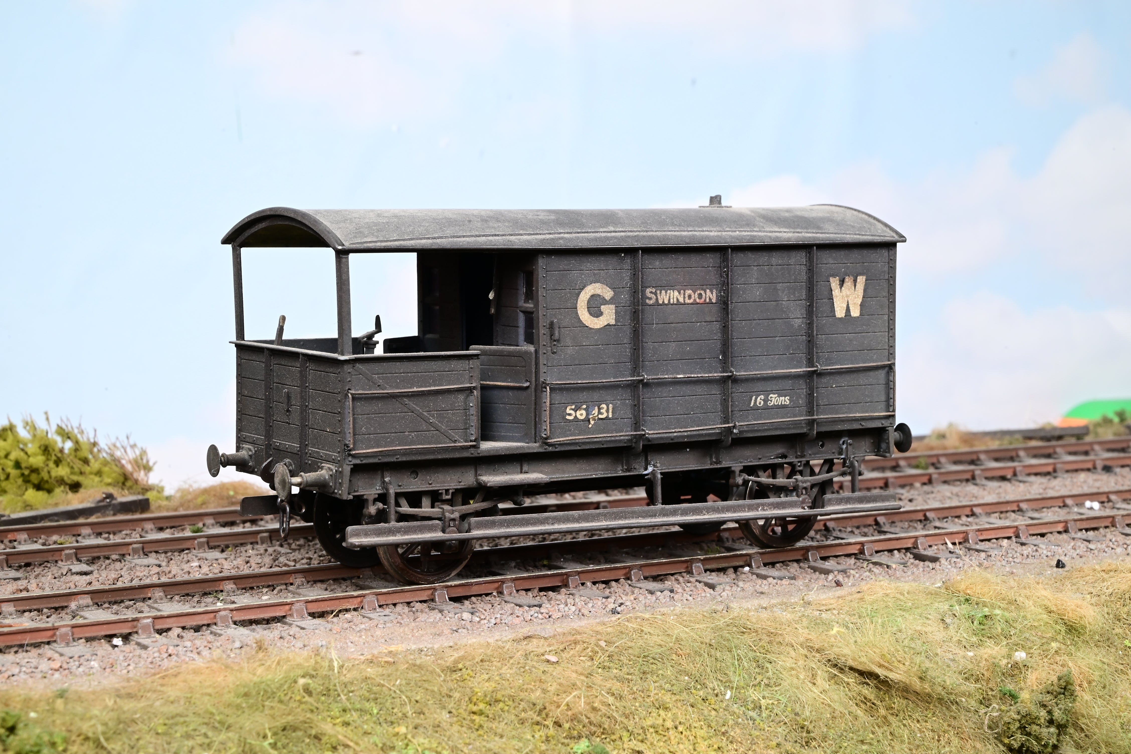 Kit Built O Gauge GW 4 Wheel Toad Brake Van No.56431 - Weathered