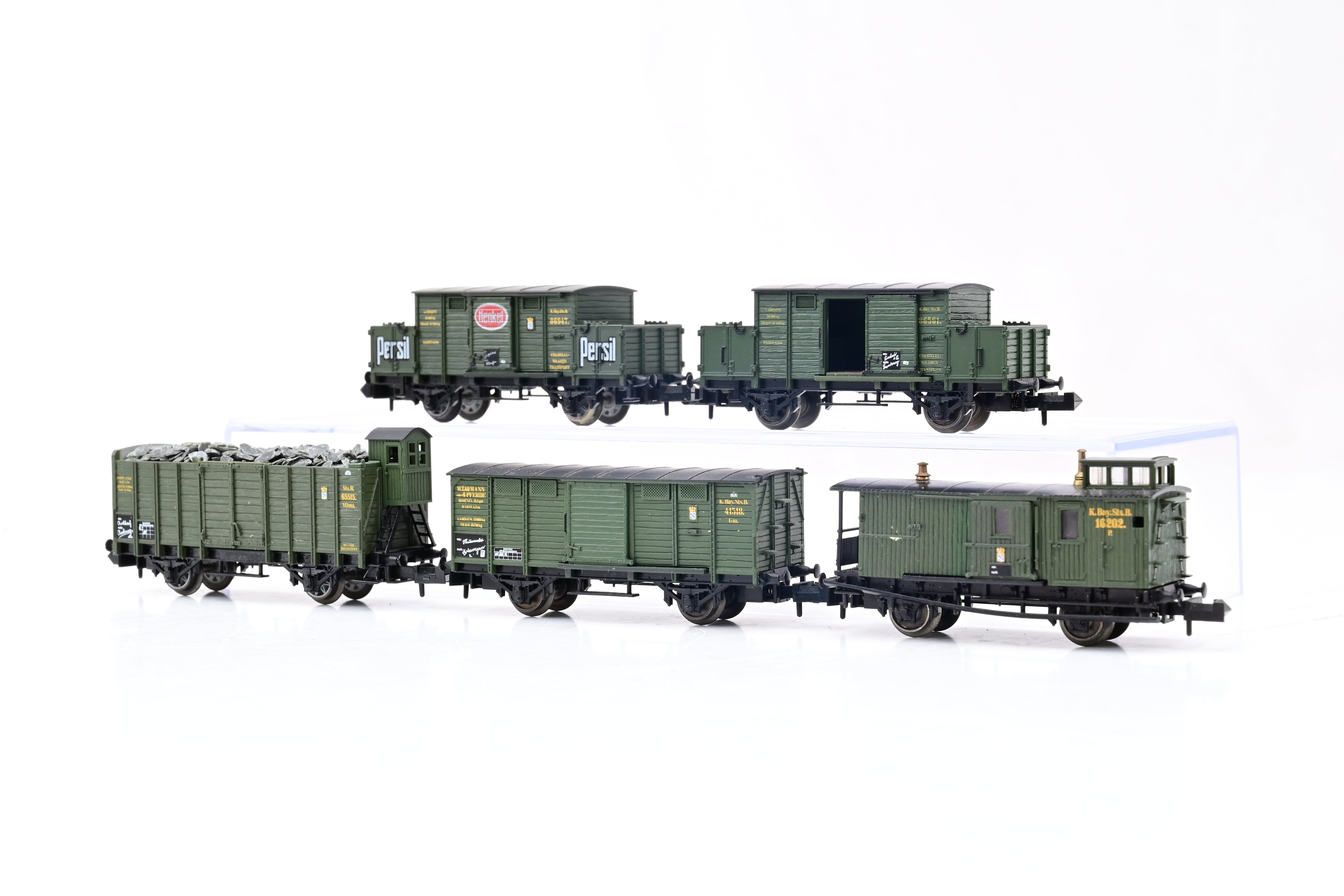 Minitrix N Gauge Rake of 5 Royal Bavarian State Railway Private Owner