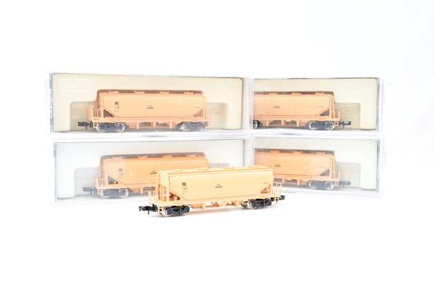 Kato N Gauge 8016 Rake of 5 Japan Railways Covered Freight Hopper No.12580 - Boxed