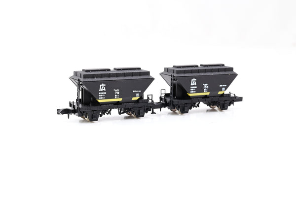 Micro Ace N Gauge A3023 Pair of Japanese National Railways (JNR) Hora 100 Hopper Wagons