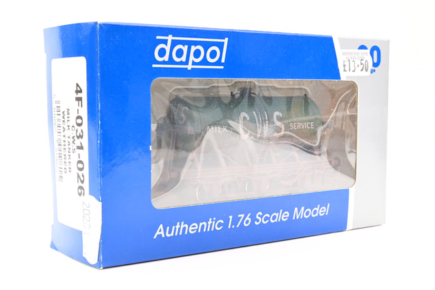 Dapol OO Gauge 4F-031-026 CWS 6 Wheel Milk Tanker -Weathered, Boxed