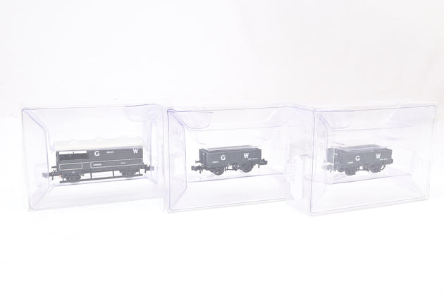 Graham Farish N Gauge Rake of 3 GWR Wagons - ex-Train Set