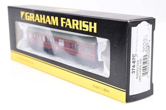 Graham Farish N Gauge 374-875 LMS Period III 50' Inspection Saloon No.45628