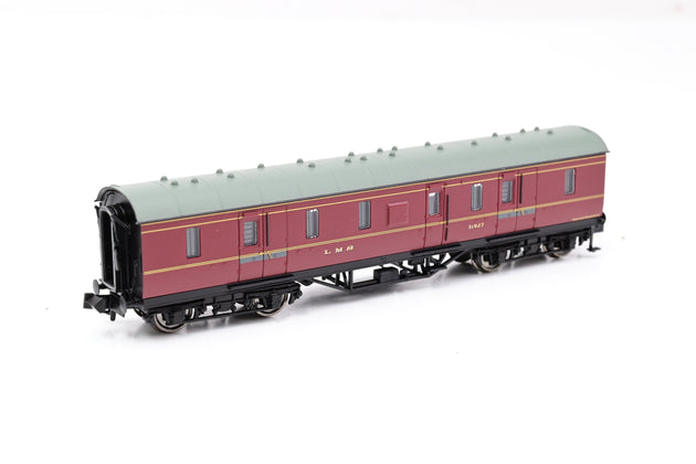 Graham Farish N Gauge 374-875 LMS Crimson Stanier Full Brake No.31627 - Boxed