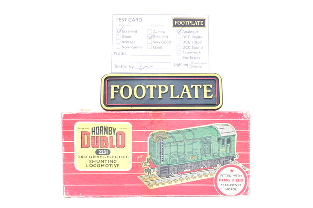 Hornby Dublo OO Gauge 2231 BR Green Class 08 No.D3302 - Boxed
