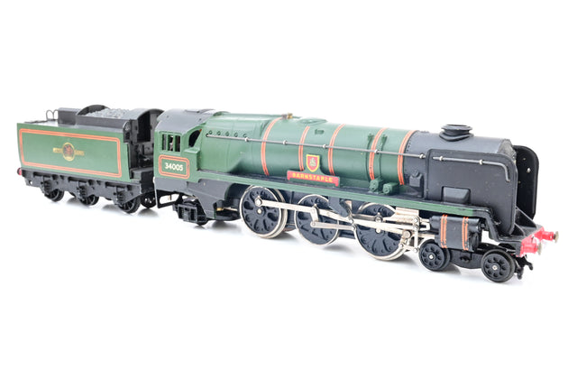 Hornby Dublo OO Gauge 2235 BR Green West Country Class No.34005 'Barnstaple' - Boxed