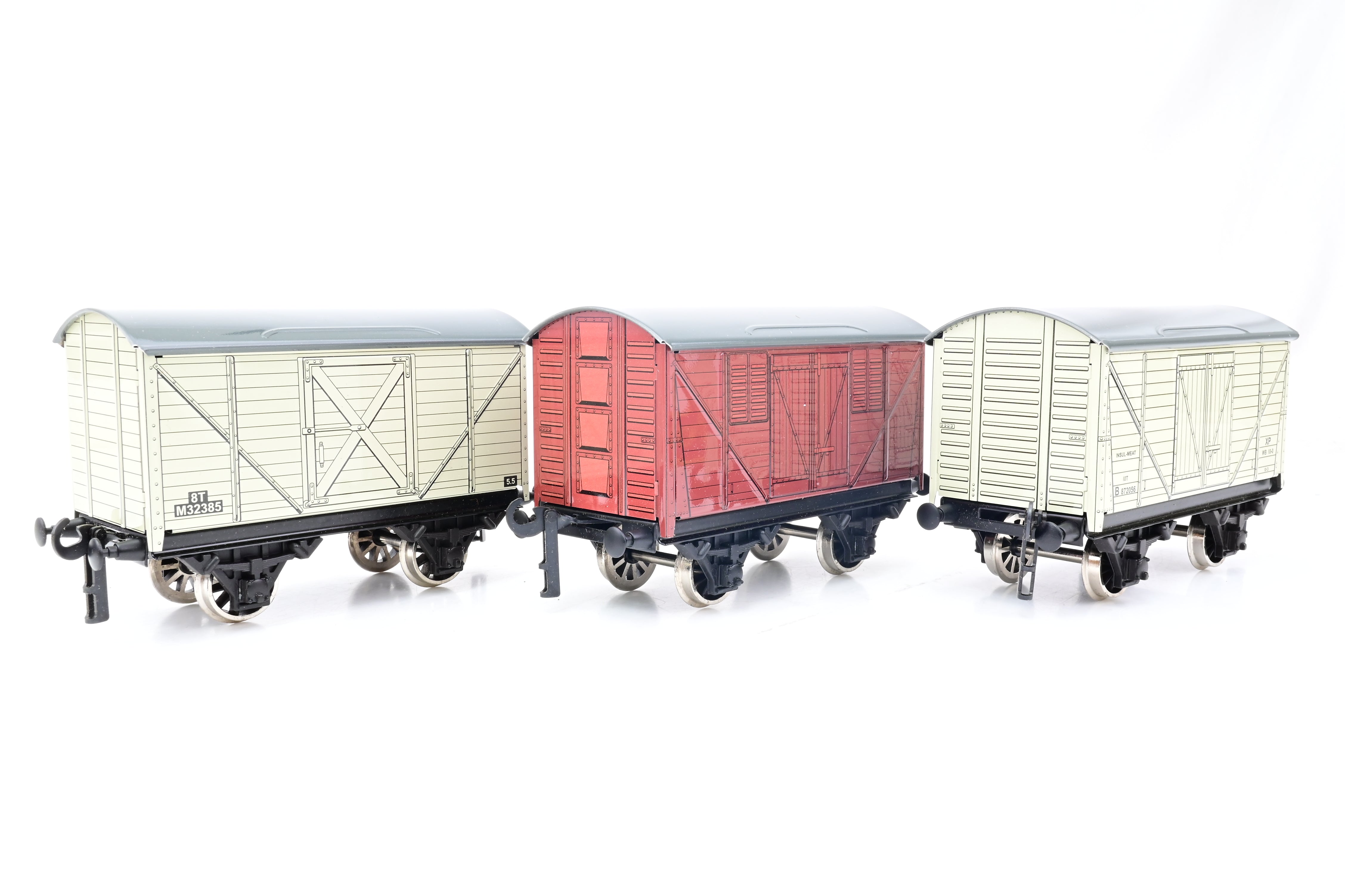 Bassett Lowke Course Scale O Gauge Rake of 3 Vans - Unboxed