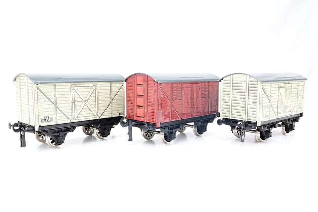 Bassett Lowke Course Scale O Gauge Rake of 3 Vans - Unboxed