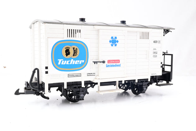 LGB G Gauge Tucher 4 Wheel White Van - Unboxed