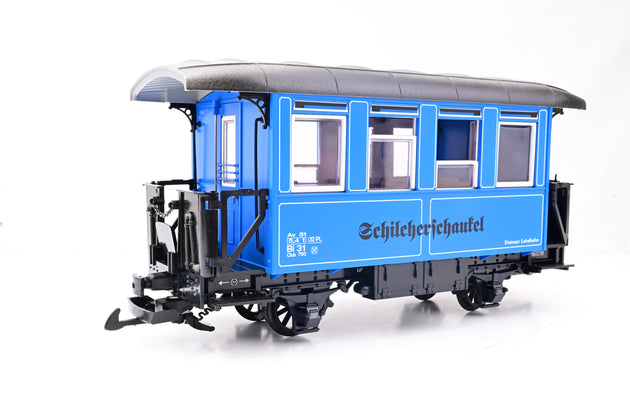 LGB G Gauge 34073 Stainzer Lokalbahn Passenger Car, Blue - Boxed