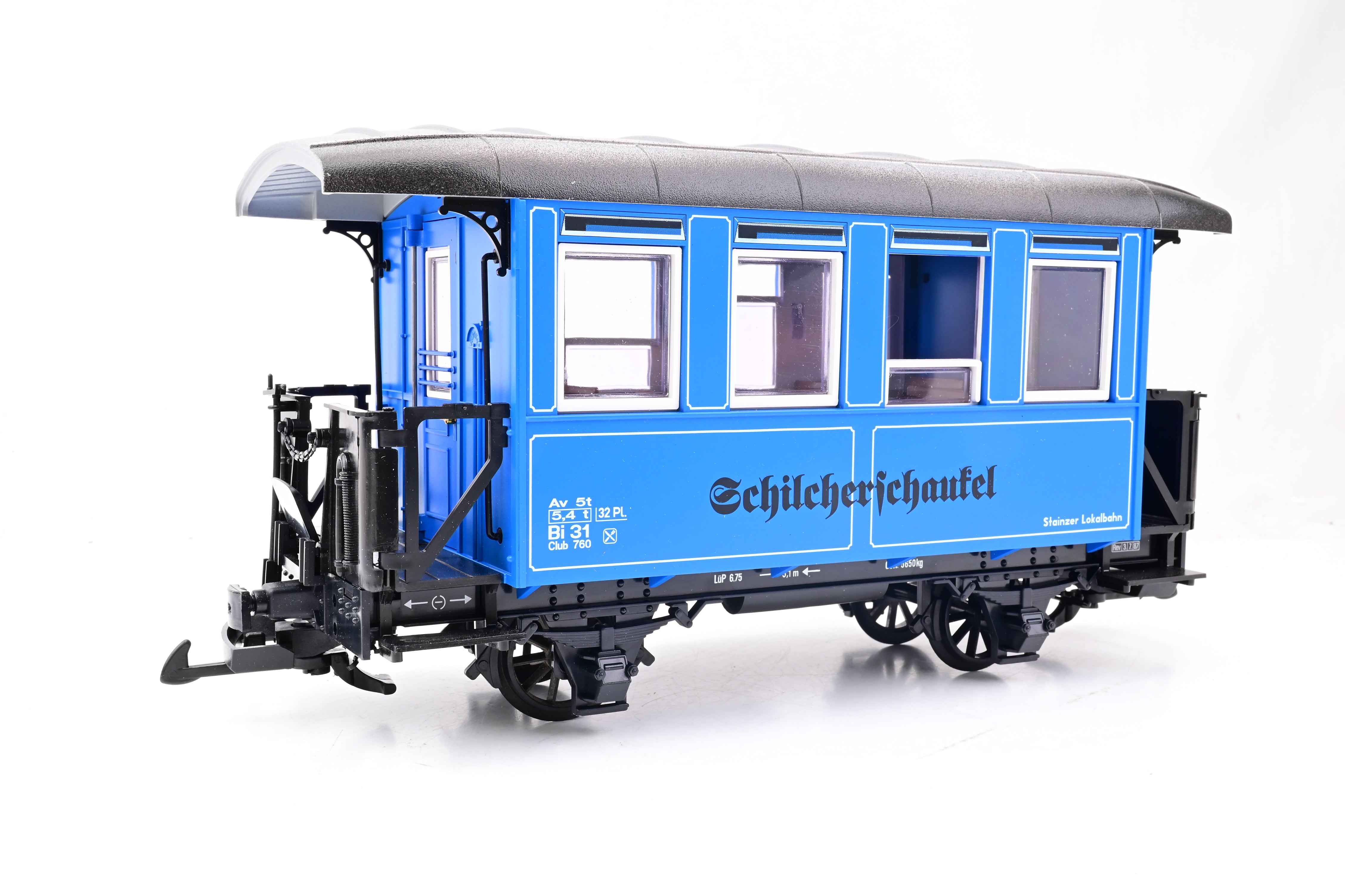 LGB G Gauge 34073 Stainzer Lokalbahn Passenger Car, Blue - Boxed