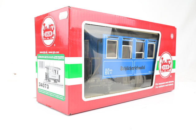 LGB G Gauge 34073 Stainzer Lokalbahn Passenger Car, Blue - Boxed