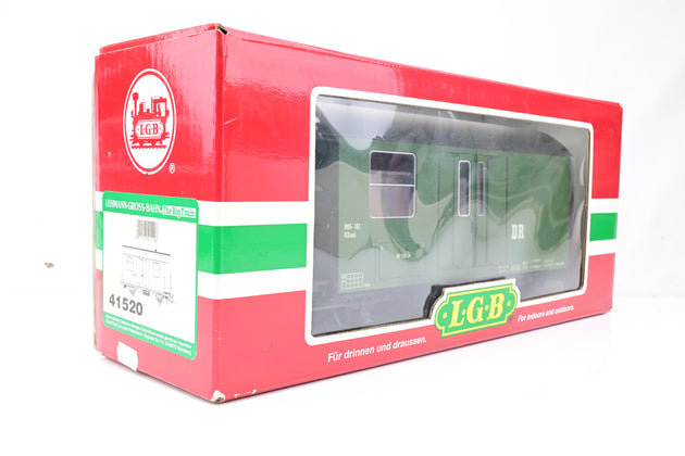 LGB G Gauge 41520 DR Short Baggage Car, Green No.905-181 - Boxed