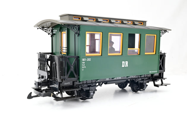 LGB G Gauge 38074 DR 4 Wheel Passenger Car, Green No.901-202 - Boxed