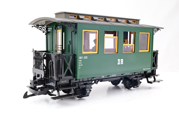LGB G Gauge 38074 DR 4 Wheel Passenger Car, Green No.901-202 - Boxed