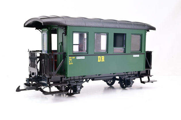 LGB G Gauge 39075 Set of 3 DR 4 Wheel Passenger Coaches, Green - Boxed