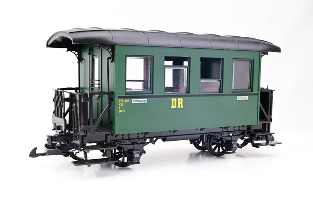 LGB G Gauge 39075 Set of 3 DR 4 Wheel Passenger Coaches, Green - Boxed