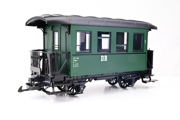 LGB G Gauge 39075 Set of 3 DR 4 Wheel Passenger Coaches, Green - Boxed
