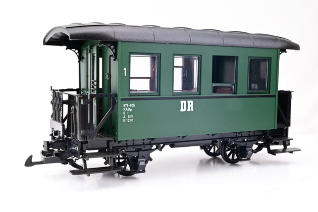 LGB G Gauge 39075 Set of 3 DR 4 Wheel Passenger Coaches, Green - Boxed