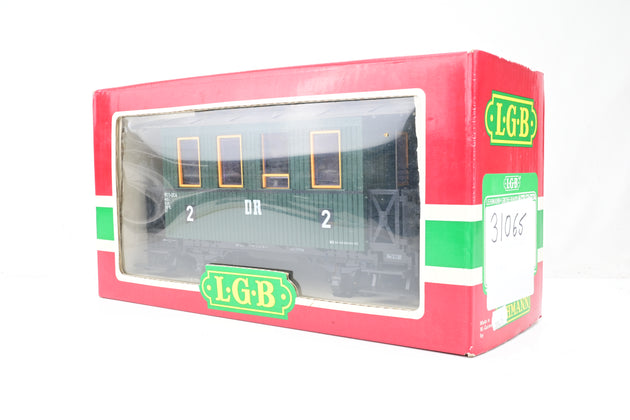 LGB G Gauge 31065 DR 2nd Green Passenger Car - Boxed
