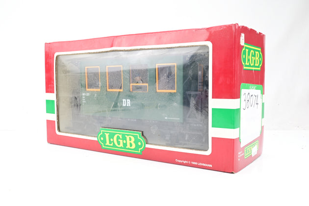 LGB G Gauge 308074 DR Green 4 Wheel Passenger Coach No.901-201 - Boxed
