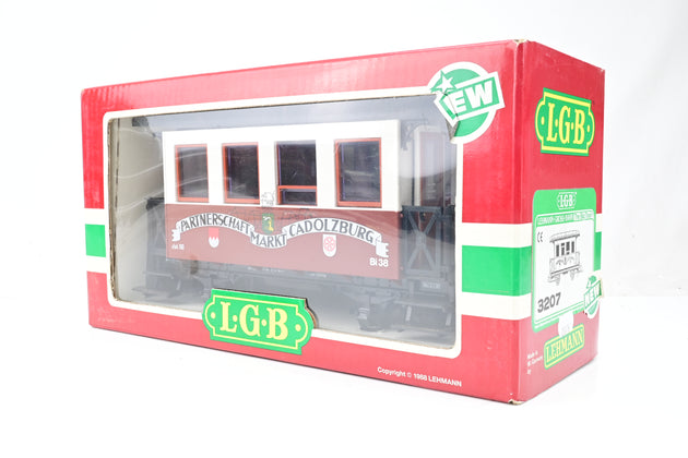 LGB G Gauge 3207 Cadolzburg Passenger Coach No.Bi38 - Boxed