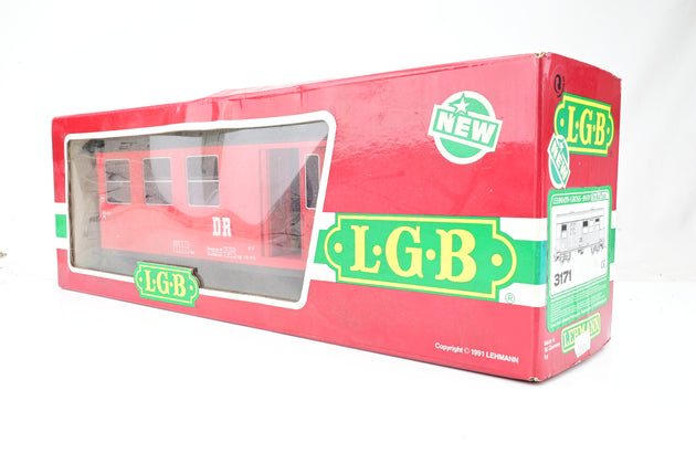 LGB G Gauge 3171 DR Red Combine Passenger/Baggage Car No.902-304 - Boxed