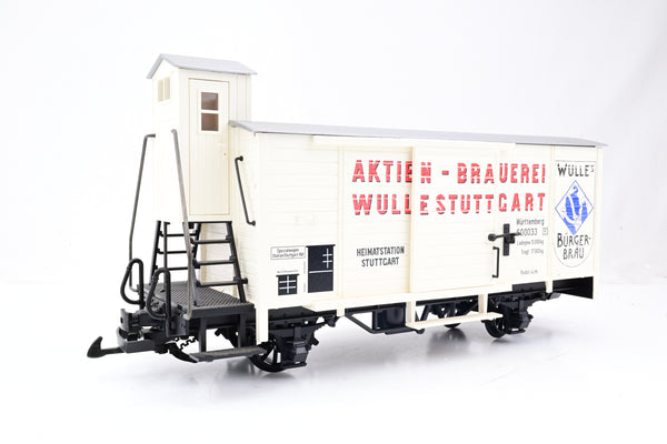 LGB G Gauge 42268 4 Wheel Beer Car 'Aktien-Brauerei Wulle Stuttgart' - Boxed