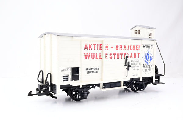 LGB G Gauge 42268 4 Wheel Beer Car 'Aktien-Brauerei Wulle Stuttgart' - Boxed