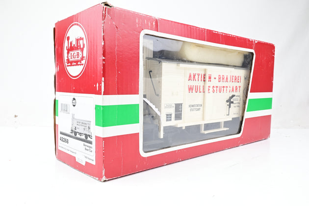 LGB G Gauge 42268 4 Wheel Beer Car 'Aktien-Brauerei Wulle Stuttgart' - Boxed