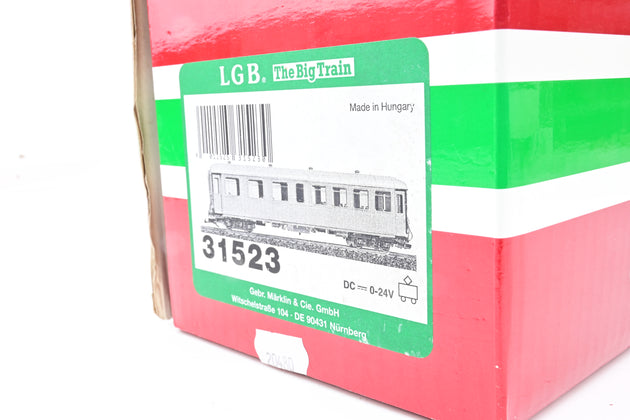 LGB G Gauge 31523 RhB 1st Class Passenger Car, type G / Era IV No.A1215 - Boxed