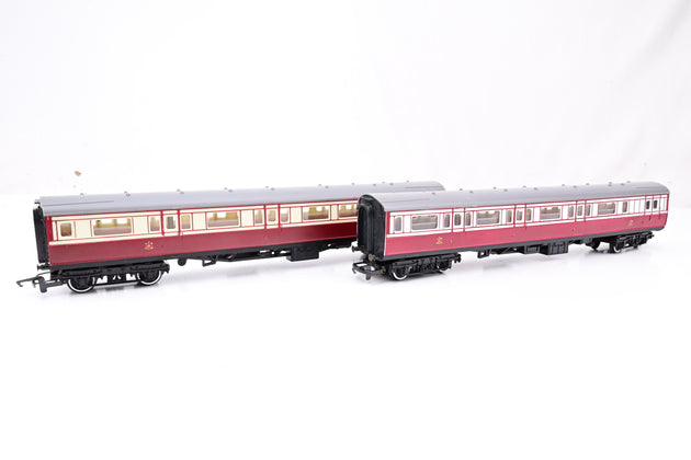 Triang Hornby OO Gauge Pair of Caledonian Passenger Coaches - Unboxed