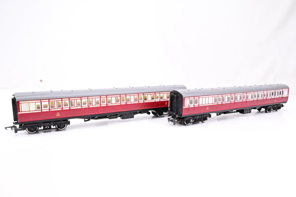 Triang Hornby OO Gauge Pair of Caledonian Passenger Coaches - Unboxed