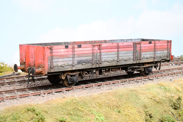 Heljan 7mm O Gauge 1052 Railfreight Red & Grey OAA Open Wagon No.100068 - Weathered, Boxed