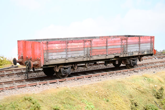 Heljan 7mm O Gauge 1052 Railfreight Red & Grey OAA Open Wagon No.100068 - Weathered, Boxed
